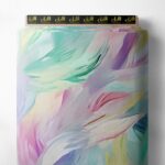 Brush abstract style with blue,pink colors