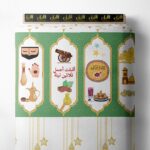 Star mixed style with green,yellow colors