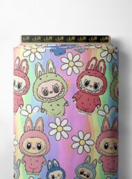 Bunny animal style with pink,blue colors