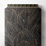 Leaf nature style with black, brown colors