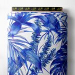 Leaf nature style with blue colors