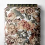 Rose flower style with pink,green colors