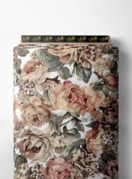 Rose flower style with pink,green colors