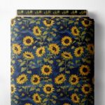 Sunflower flower style with yellow,green colors