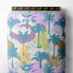 Palm nature style with blue,yellow colors