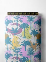 Palm nature style with blue,yellow colors