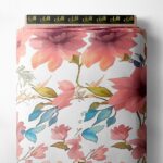 Petal flower style with pink,green colors