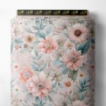 Petal flower style with pink,green colors