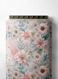 Petal flower style with pink,green colors