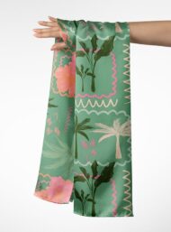 Palm flower style with pink,green colors - Image 3
