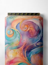 Swirl abstract style with pink,blue colors