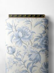 Petal flower style with white, blue colors