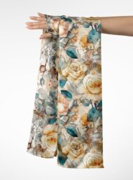 Rose flower style with brown,green colors - Image 3