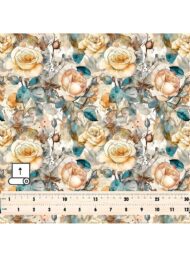 Rose flower style with brown,green colors - Image 5