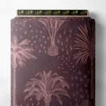 Palm nature style with pink, brown colors