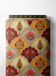 Leaf flower style with red,yellow colors