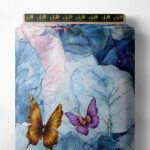 Butterfly nature style with blue,white colors