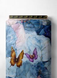 Butterfly nature style with blue,white colors