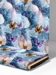 Butterfly nature style with blue,white colors - Image 4