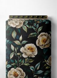 Petal flower style with green,white colors