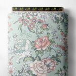 Rose flower style with pink,green colors