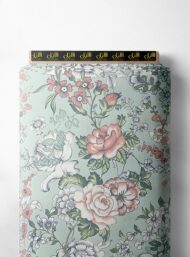 Rose flower style with pink,green colors