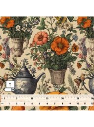 Teapot flower style with orange,green colors - Image 5