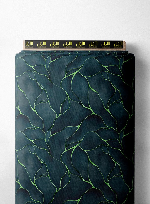 LAI01-2189_1.jpg Leaf nature style with green, black colors - Image 1