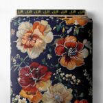 Bloom flower style with red,yellow colors