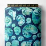 Shell ocean and sky style with blue, green colors