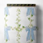 Bow flower style with green,blue colors