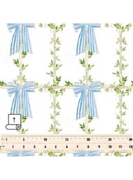 Bow flower style with green,blue colors - Image 5