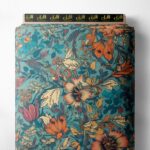 Petal flower style with blue,orange colors