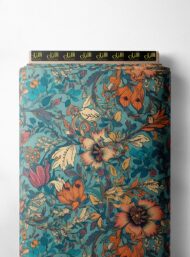 Petal flower style with blue,orange colors