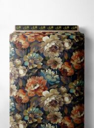 Bloom flower style with red,green colors