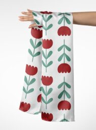 Bloom flower style with red,green colors - Image 3