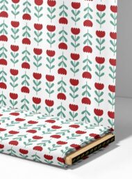 Bloom flower style with red,green colors - Image 4