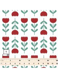 Bloom flower style with red,green colors - Image 5