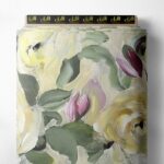 Petal flower style with yellow,green colors