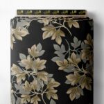 Leaf flower style with grey,black colors