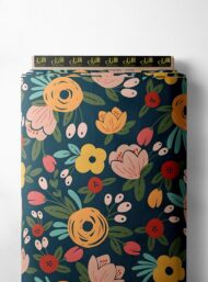 Bloom flower style with pink,yellow colors