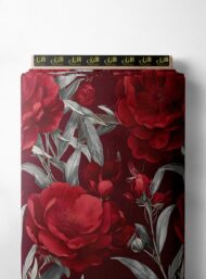 Leaf flower style with red,green colors