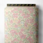 Bloom flower style with pink,green colors