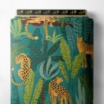 Leopard nature style with green,yellow colors