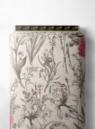 Bloom flower style with pink,grey colors