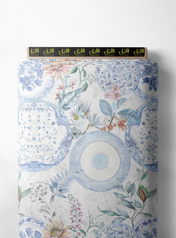 LAI01-2230_1.jpg Leaf flower style with blue,green colors - Image 1