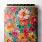 Petal flower style with pink,yellow colors