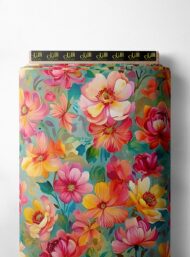 Petal flower style with pink,yellow colors