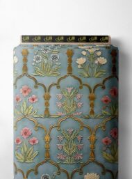 Bloom flower style with green,pink colors