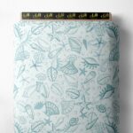 Shell ocean and sky style with blue, white colors